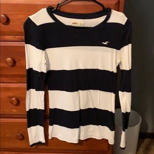 Blue and White Hollister long sleeve